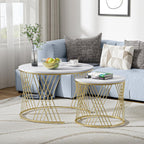Round Coffee Tables Nesting for Living Room Multi-Functional (Set of 2)