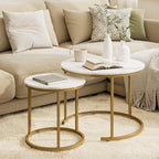 Round Coffee Tables Removable End Table Nesting (Set of 2)