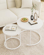 Round Coffee Tables Removable End Table Nesting (Set of 2)