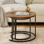 Round Coffee Tables Removable End Table Nesting (Set of 2)