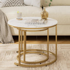 Round Coffee Tables Removable End Table Nesting (Set of 2)