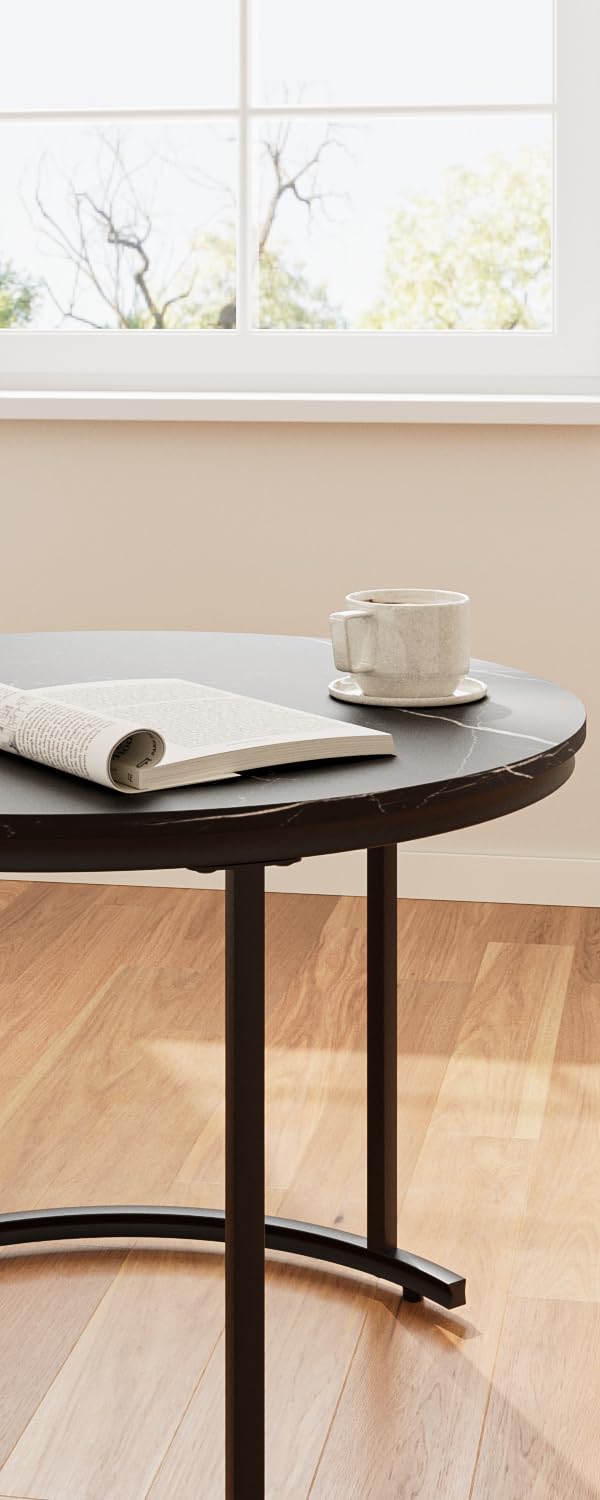 Round Coffee Tables Removable End Table Nesting Side (Set of 2)