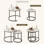 Round Coffee Tables (Set of 2)
