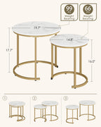 Round Coffee Tables (Set of 2)