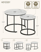 Round Coffee Tables (Set of 2)