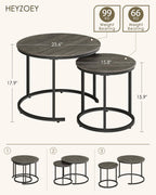 Round Coffee Tables (Set of 2)