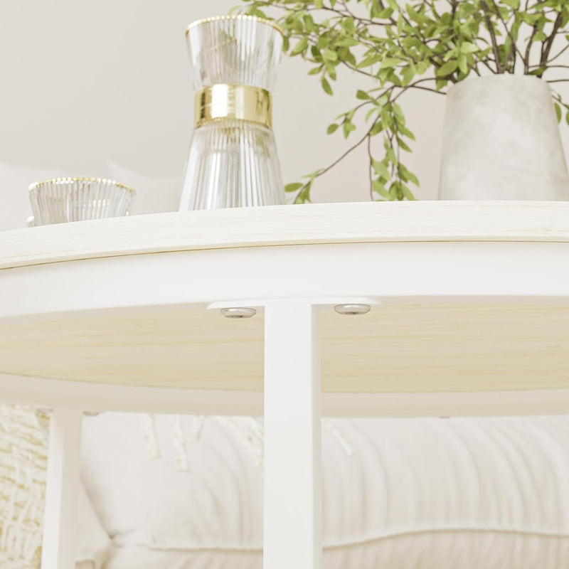 Round Coffee Tables Removable End Table Nesting (Set of 2)