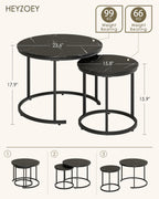 Round Coffee Tables (Set of 2)