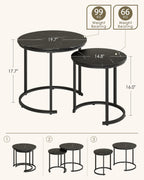 Round Coffee Tables (Set of 2)