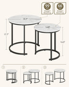 Round Coffee Tables (Set of 2)