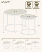 Round Coffee Tables (Set of 2)