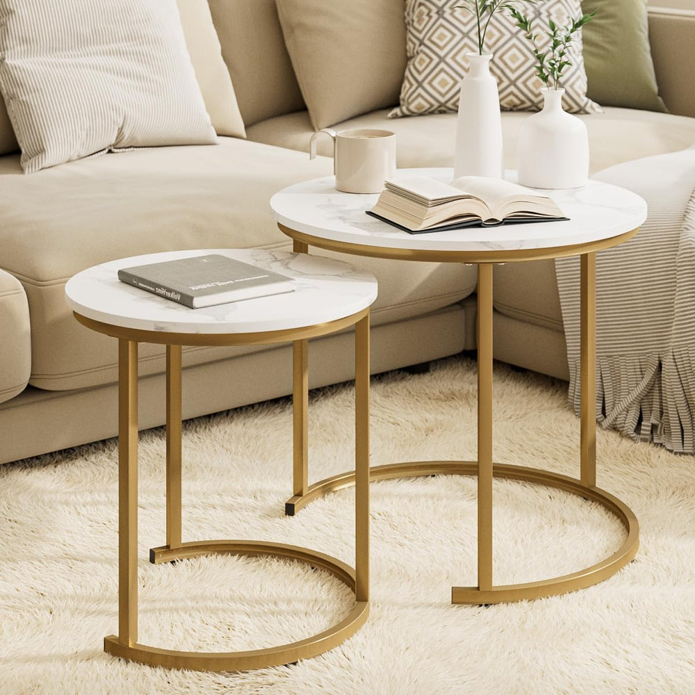 Round Coffee Tables (Set of 2)