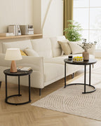 Round Coffee Tables (Set of 2)