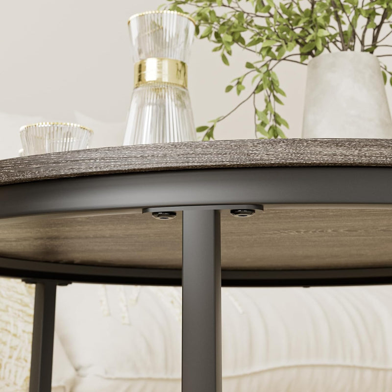 Round Coffee Tables Removable End Table Nesting (Set of 2)