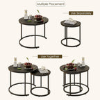 Round Coffee Tables (Set of 2)