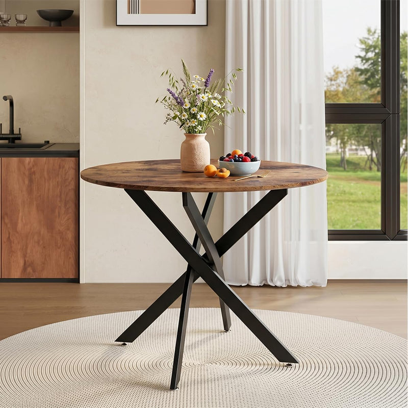 Round Dining Table 80CM Space-Saving Wooden Kitchen