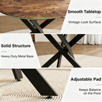 Round Dining Table 80CM Space-Saving Wooden Kitchen