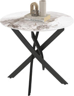 Round Dining Table Wooden 80CM Retro Kitchen