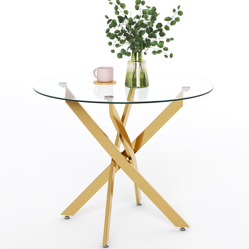 Round Dining Table Wooden 80CM Retro Kitchen
