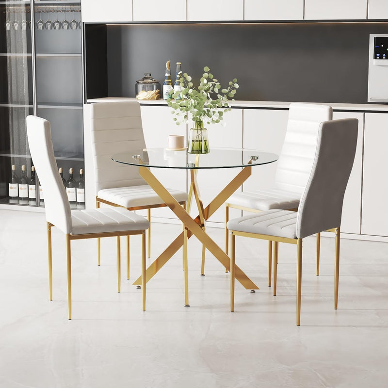 Round Dining Table Wooden 80CM Retro Kitchen