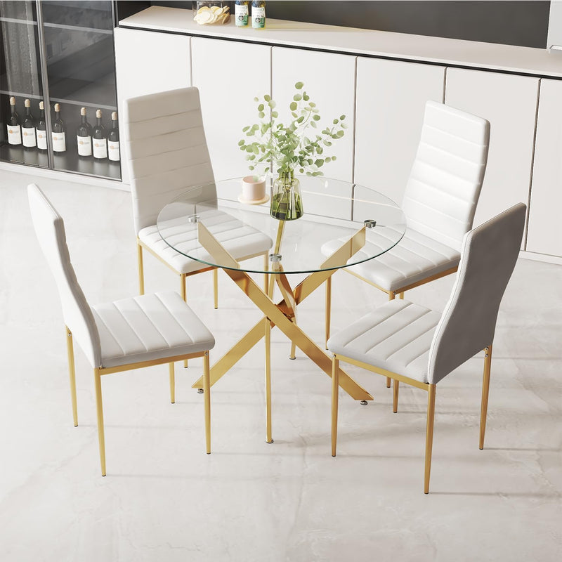 Round Dining Table Wooden 80CM Retro Kitchen