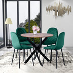 Round Dining Table Wooden 80CM Retro Kitchen