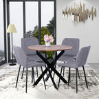 Round Dining Table Wooden 80CM Retro Kitchen