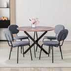 Round Dining Table Wooden 80CM Retro Kitchen