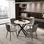 Round Dining Table Wooden 80CM Retro Kitchen