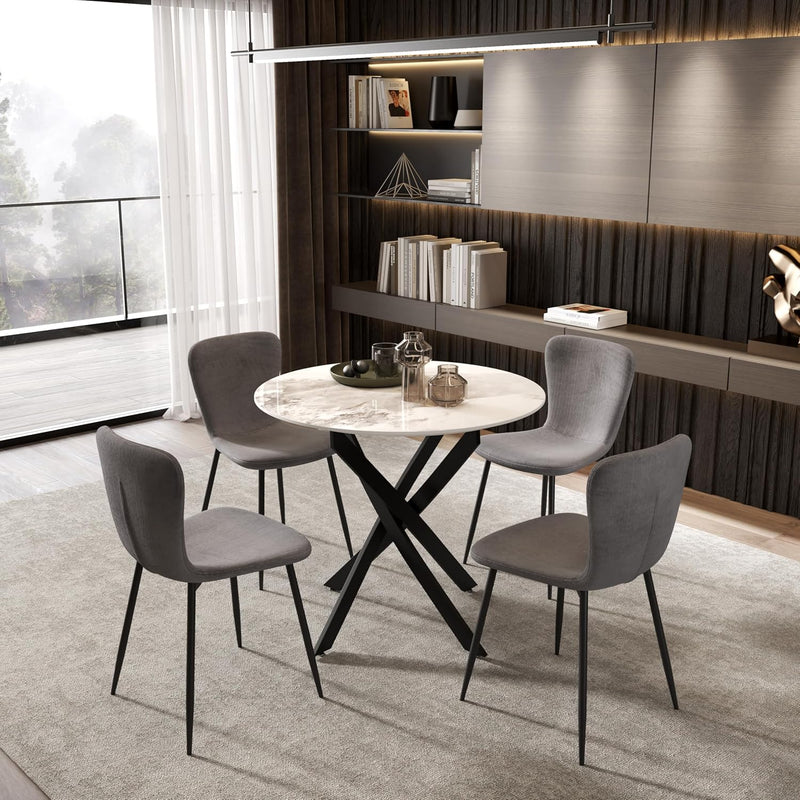 Round Dining Table Wooden 80CM Retro Kitchen