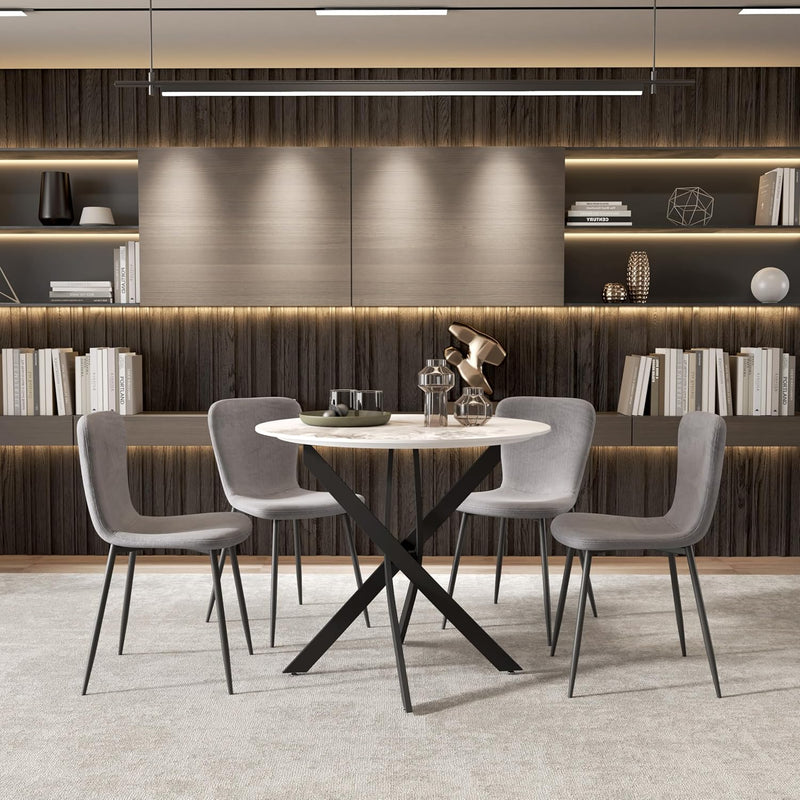 Round Dining Table Wooden 80CM Retro Kitchen