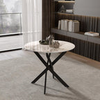 Round Dining Table Wooden 80CM Retro Kitchen
