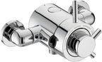 Round Exposed Thermostatic Shower Valve with Bottom Outlet
