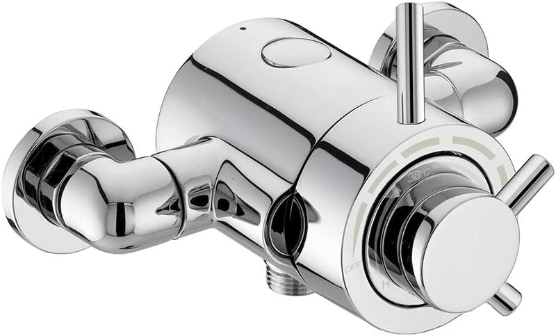 Emso Round Exposed Thermostatic Shower Valve with Bottom