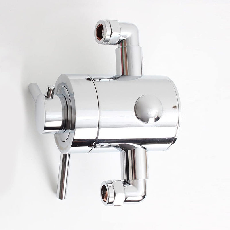 Emso Round Exposed Thermostatic Shower Valve with Bottom