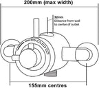 Round Exposed Thermostatic Shower Valve with Bottom Outlet