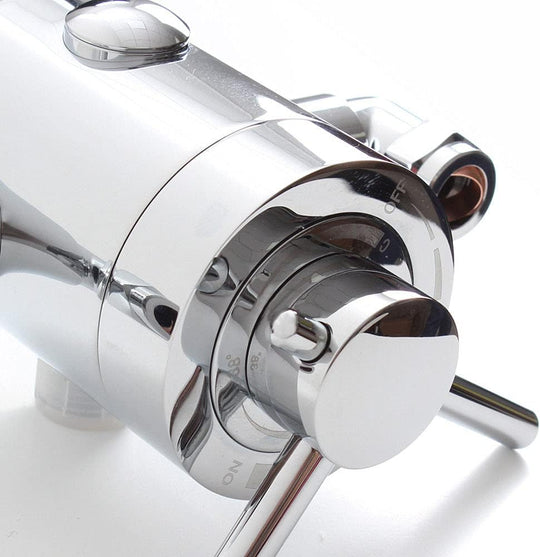 Emso Round Exposed Thermostatic Shower Valve with Bottom