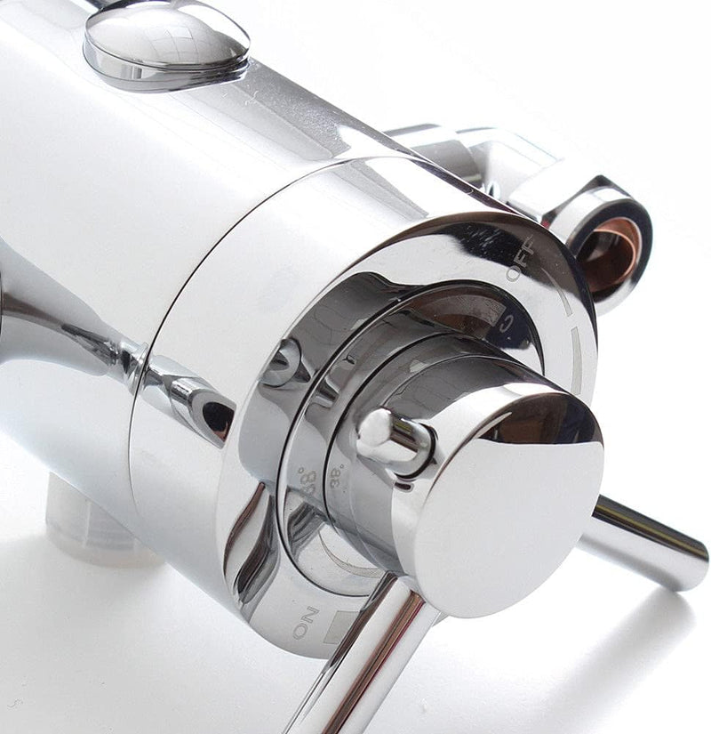Emso Round Exposed Thermostatic Shower Valve with Bottom