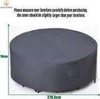 Round Garden Furniture Cover Waterproof