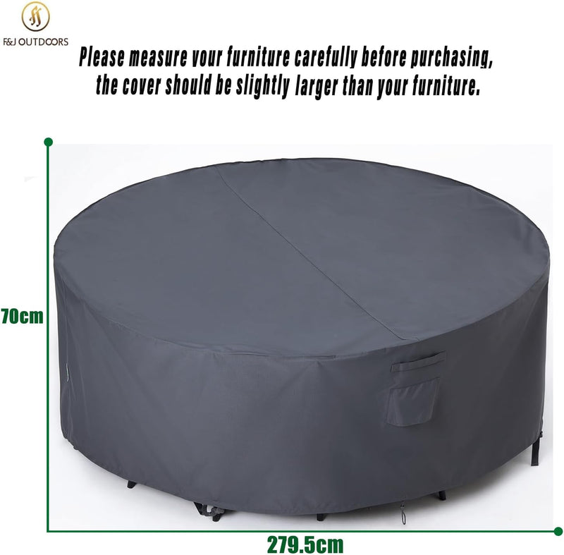 Round Garden Furniture Cover Waterproof