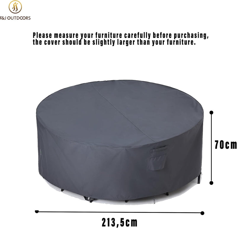 Round Garden Furniture Cover Waterproof