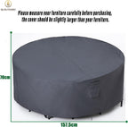 Round Garden Furniture Cover Waterproof