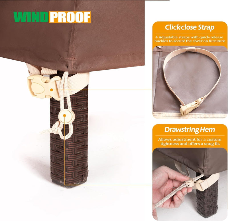 Round Garden Furniture Cover Waterproof