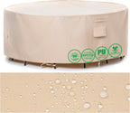 Round Garden Furniture Cover Waterproof