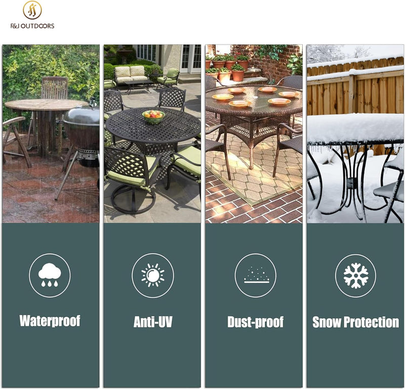 Round Garden Furniture Cover Waterproof