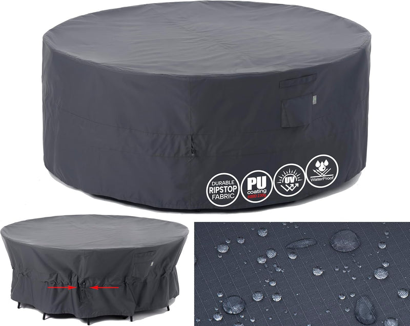 Round Garden Furniture Cover Waterproof