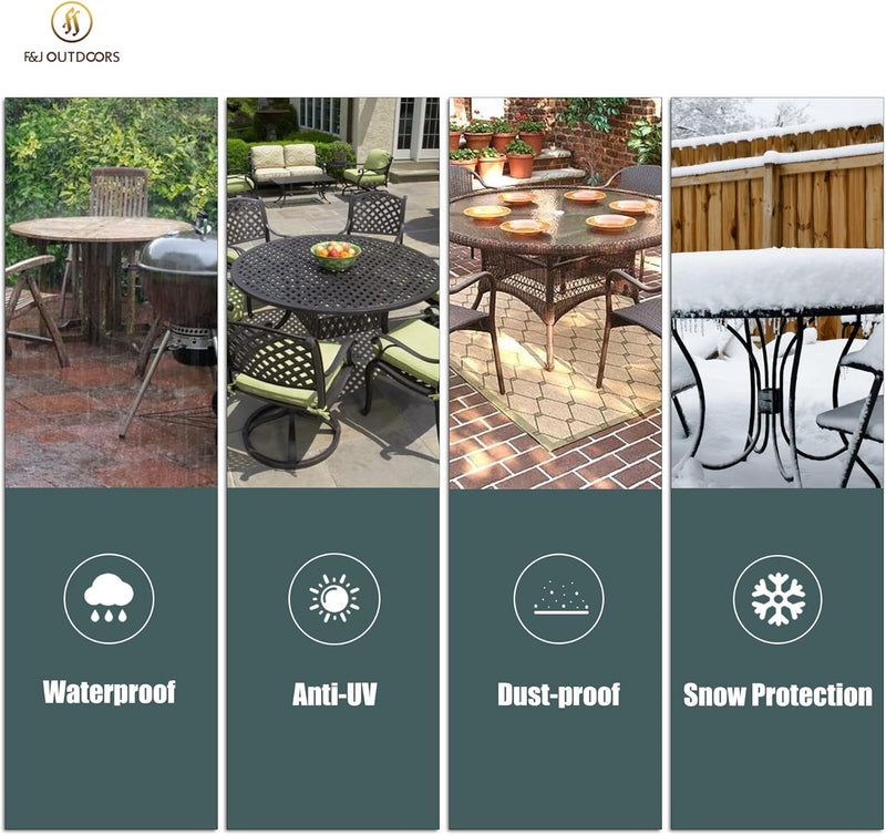 Round Garden Furniture Cover Waterproof