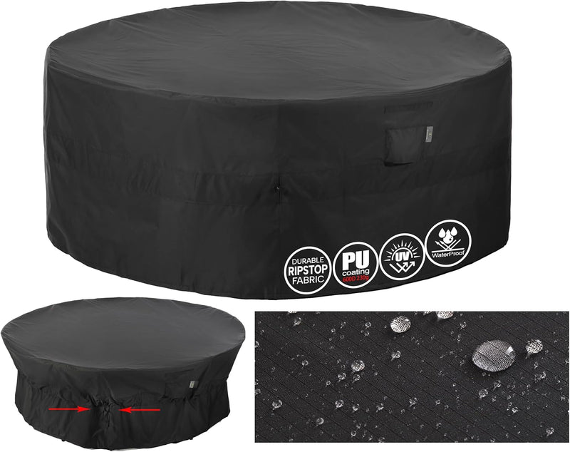Round Garden Furniture Cover Waterproof