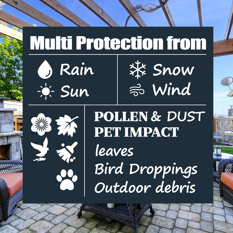 Round Garden Furniture Cover Waterproof