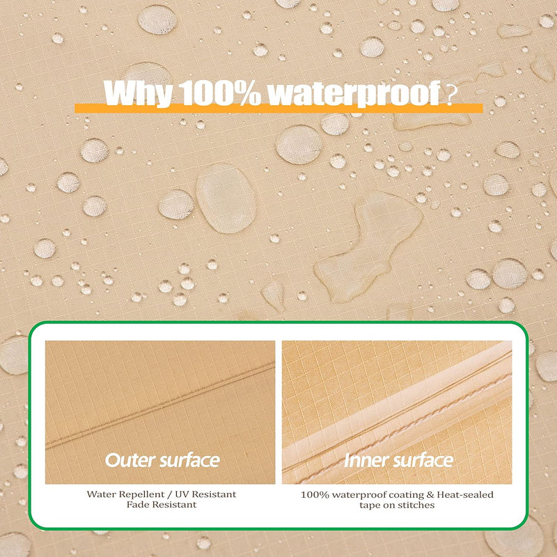 Round Garden Furniture Cover Waterproof
